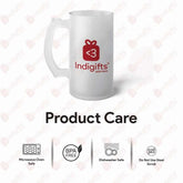 Friendship Day Quotes Printed Frosted Beer Mug For Friends 470 ml